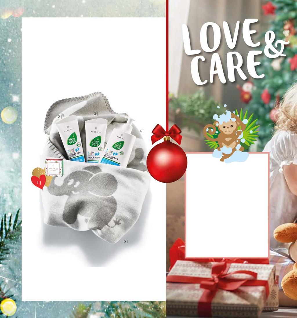 DLA MAŁYCH SKARBÓW LR ALOE VIA Aloe Vera Baby OCHRONA I PIELĘGNACJA DLA WRAŻLIWEJ SKÓRY DZIECKA Pielęgnacja i ochrona dla delikatnej skóry Twojego maluszka w praktycznym zestawie z miękkim kocykiem