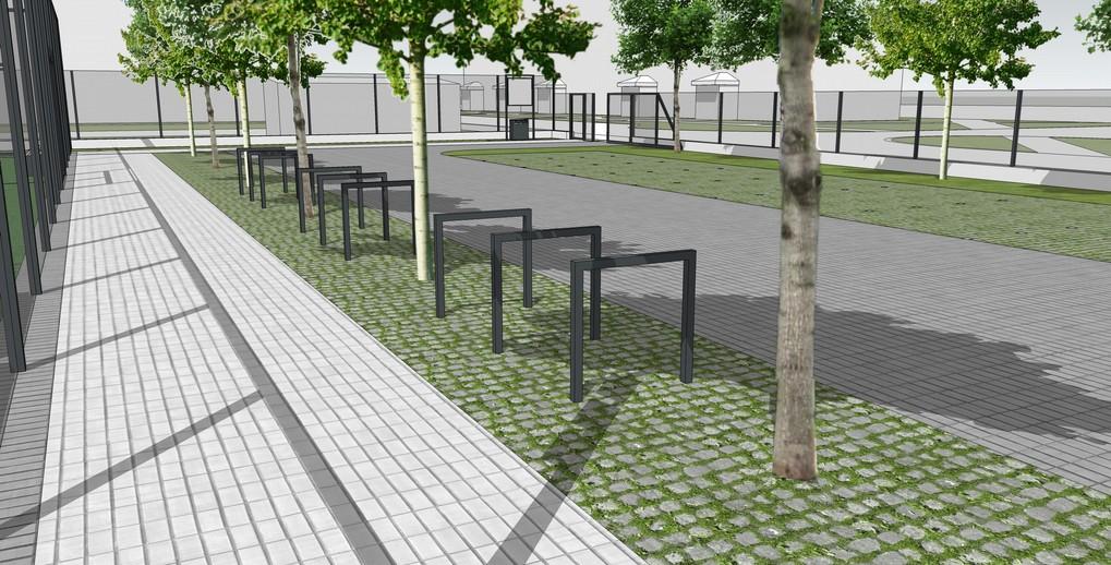 ] 12 Ławka z oparciem wymiary: 220 x 55 x 73 cm, elementy metalowe: stal, ocynkowana, malowana proszkowo na kolor ciemnoszary (sugerowany kolor RAL