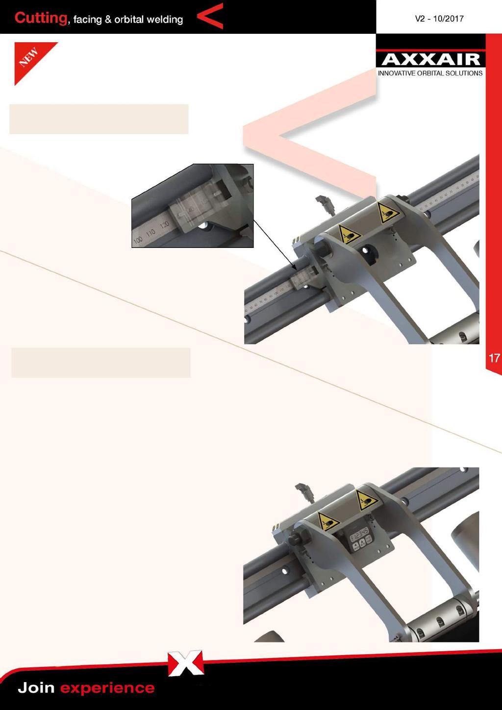 Cięcie orbitalne - Akcesoria (Zderzak krańcowy) Podziałka Podziałka w mm - Wyposażona w szkło powiększające - Rozdzielczość 1,0 mm Wyświetlacz LCD - Rozdzielczość 0,1 mm Możliwość wyboru kierunku