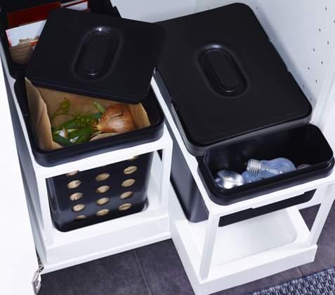 WYPOSAŻENIE WEWNĘTRZNE Zestawy do sortowania odpadów Recykling i ograniczanie ilości odpadów to coś, co może robić każdy to wcale nie musi być trudne i może nawet sprawiać pewną przyjemność.