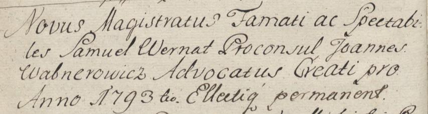 analizie, np. Tomasz Łomański w latach 1749-1750 był ławnikiem, lecz wcześniej, tj. w kadencji 1748/1749 sprawował urząd wójta 292.