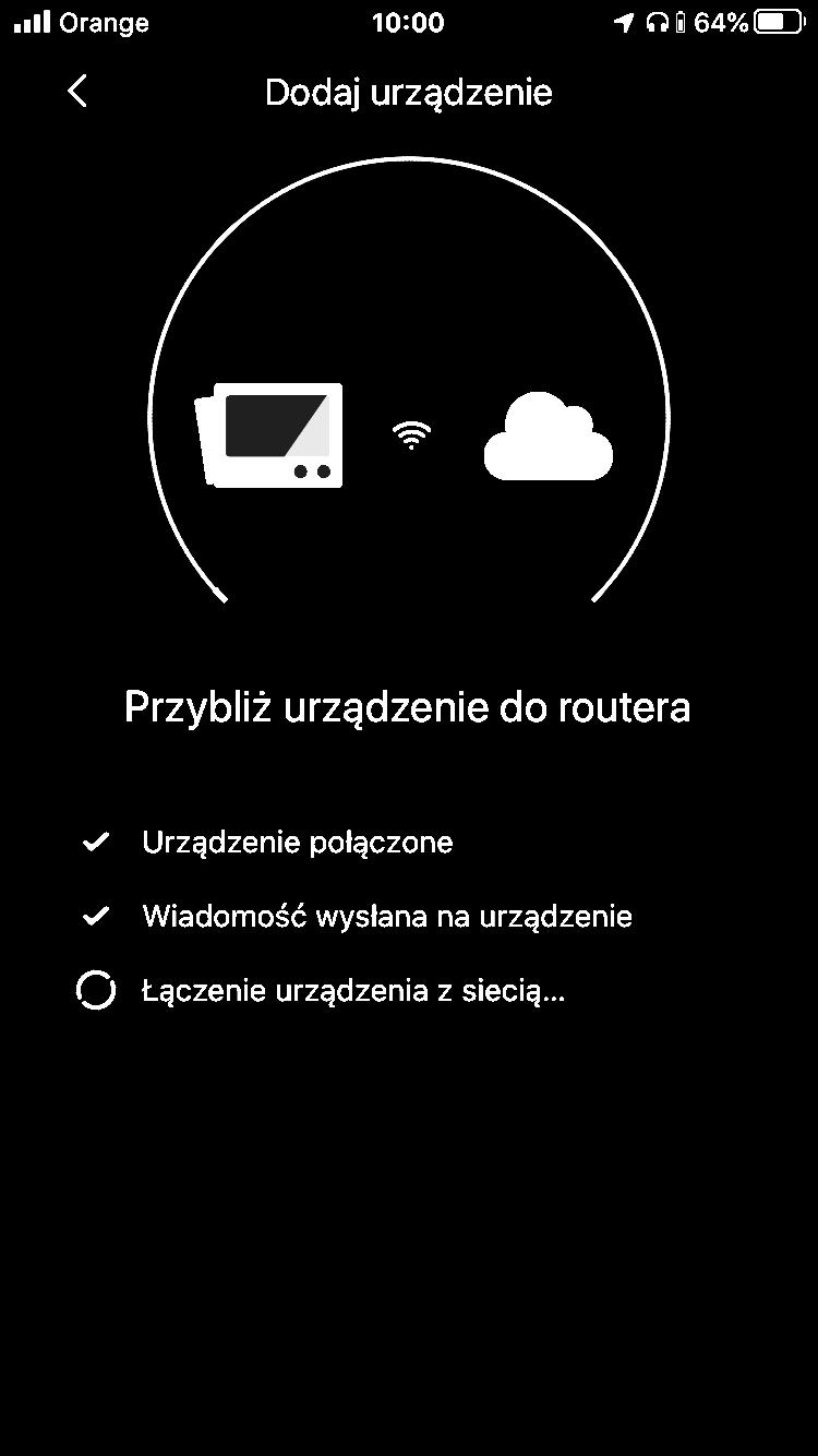 Po powrocie do aplikacji Mi Home, automatycznie