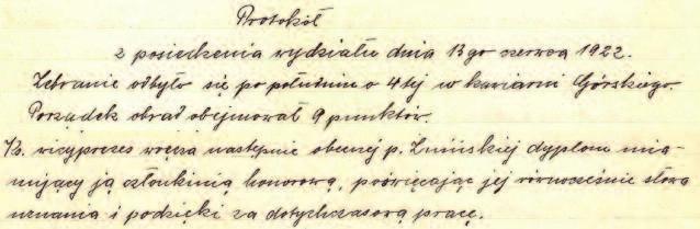 6 Tymczasem o Żnińskiej robiło się głośno. W wielu środowiskach dostrzegano jej zaangażowanie, ceniono umiejętności, z szacunkiem wypowiadano się o jej pracy.