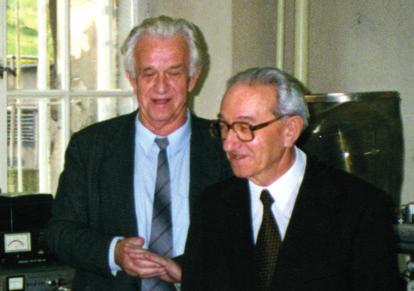 WSPOMNIENIE/FELIETON Dr inż. Jan Liwo (po prawej) z prof. Olgierdem Gzowskim, lata 70. XX w. Fot.