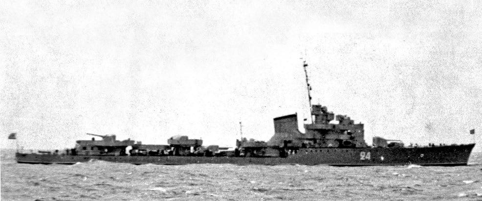 Tekst Radziecki niszczyciel Legkij (eks Fuciliere). W czasie II bitwy w Zatoce Syrta 22 marca 1942 r., 13 dywizjon niszczycieli operował wspólnie z krążownikami Gorizia, Trento i Bande Nere.