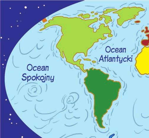 1. Uzupełnij brakujące litery w nazwach kontynentów. Odszukaj te kontynenty na mapie. Skorzystaj z podpowiedzi kolorystycznych.
