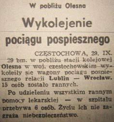 138 Błażej Kanas Zaledwie tyle miejsca poświęciły opisywanym wydarzeniom dzienniki z 30 września 1976 r. (od lewej Trybuna Odrzańska, Dziennik Zachodni i (poniżej) Dziennik Polski.