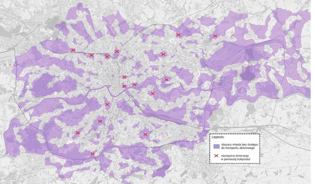 Dostęp do transportu publicznego Możliwość podróżowania transportem zbiorowym jest podstawowym prawem mieszkańców Krakowa.