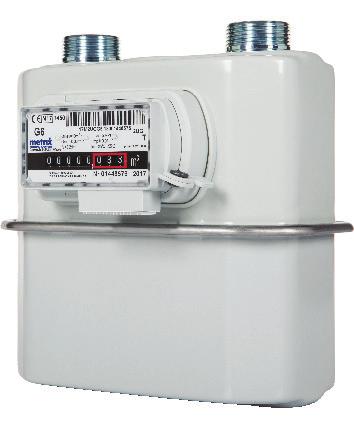 2UG G6 Gazomierz 2UG G6 przeznaczony jest do pomiaru zużycia gazu w mieszkaniach, w których sumaryczne, maksymalne zużycie gazu przez wszystkie zainstalowane urządzenia gazowe nie przekracza 10 m³/h