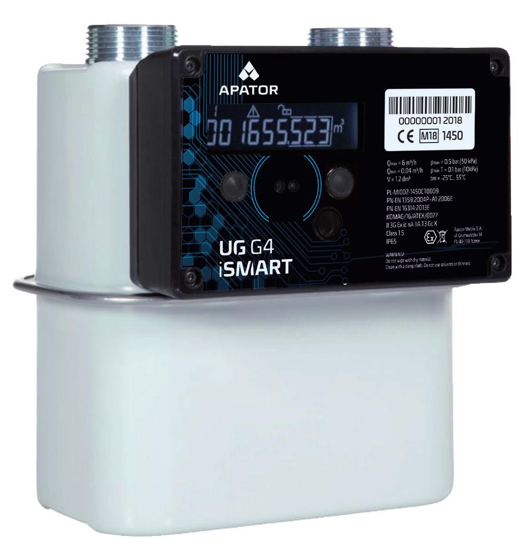 ismart ismart Opracowany przez polską spółkę Apator Metrix, przy współpracy z Phoenix Systems, gazomierz stanowi innowacyjne urządzenie pomiarowe IoT.