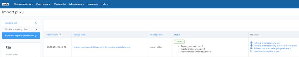 3.3.3. Dodawanie grupowe ofert oraz produktów za pomocą pliku XML lub CSV dzięki automatycznym importom FTP / HTTP 5.