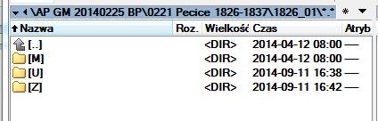 Po naciśnięciu Ctrl+F8 możemy obejrzeć utworzoną strukturę katalogu i jego podkatalogów: Uwaga: 1. Przy tworzeniu katalogów dla poszczególnych roczników korzystam z uprzednio utworzonego tzw.