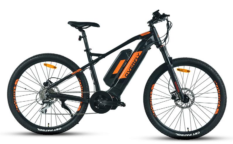 4.3 Rower MTB napęd centralny. Rama,. Sztyca, 3. Siodełko, 4. Wspornik kierownicy, 5. Manetki zmiany biegów, 7 6. Dźwignia hamulca, 5 7. Wyświetlacz/sterownik LCD 6 8.