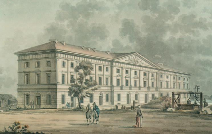 510 RYSZARD MĄCZYŃSKI Fig. 2. View of the barracks of the Royal Foot Guards in Warsaw. Watercolour by Zygmunt Vogel dating from c. 1788. In the collections of the National Museum in Warsaw (MNW).