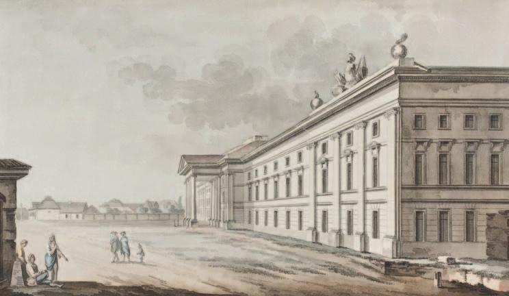 THE POZNAŃ GUARDHOUSE FROM THE 18TH CENTURY 511 Fig. 3. View of the barracks of the Royal Artillery in Warsaw. Watercolour by Zygmunt Vogel dating from c. 1788.