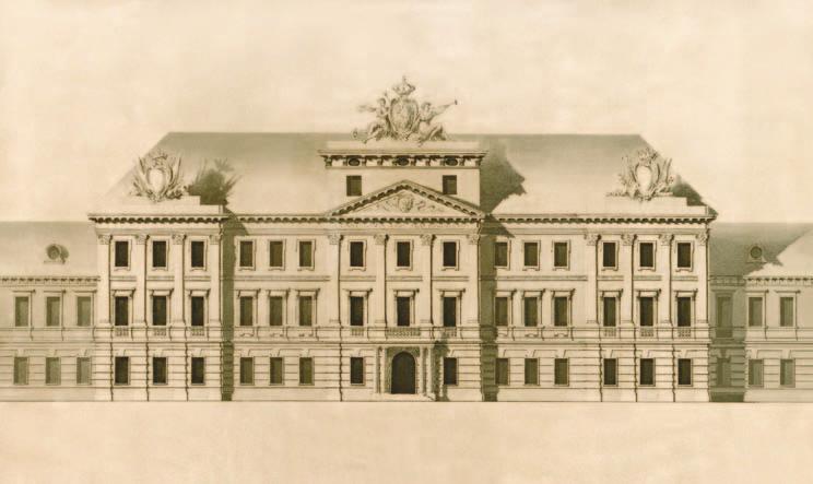 524 RYSZARD MĄCZYŃSKI Fig. 15. Collegium Nobilium in Warsaw facade. Design (one of several variants) by Stanisław Zawadzki dating from 1782.