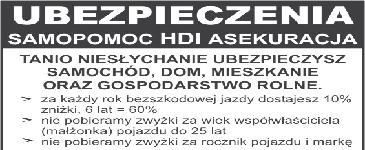 >>> REKLAMA styczeń-luty 2018 r. TANIE UBEZPIECZENIA Tulce, ul.