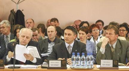 Sesja Rady Miejskiej, od lewej: Henryk Bieńkowski,