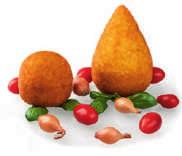 Malutkie arancini doskonale pasują jako coś na ząb do aperitifu lub jako jeden z elementów antipasto (przystawki). Większe serwowane są jako pierwsze danie albo mogą zastąpić drugie.