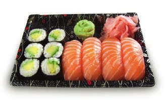 Sushi Pomarancino umożliwia przygotowanie rolad do sushi w sposób łatwy, szybki i sprawny. Gotowe rolady sushi owijamy liśćmi nori lub panierujemy sezamem.