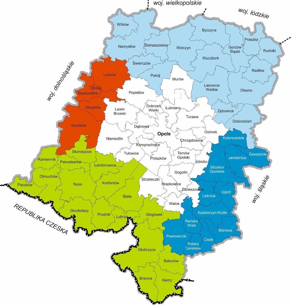 OSI regionalne 5 SUBREGIONÓW SUBREGION AGLOMERACJA