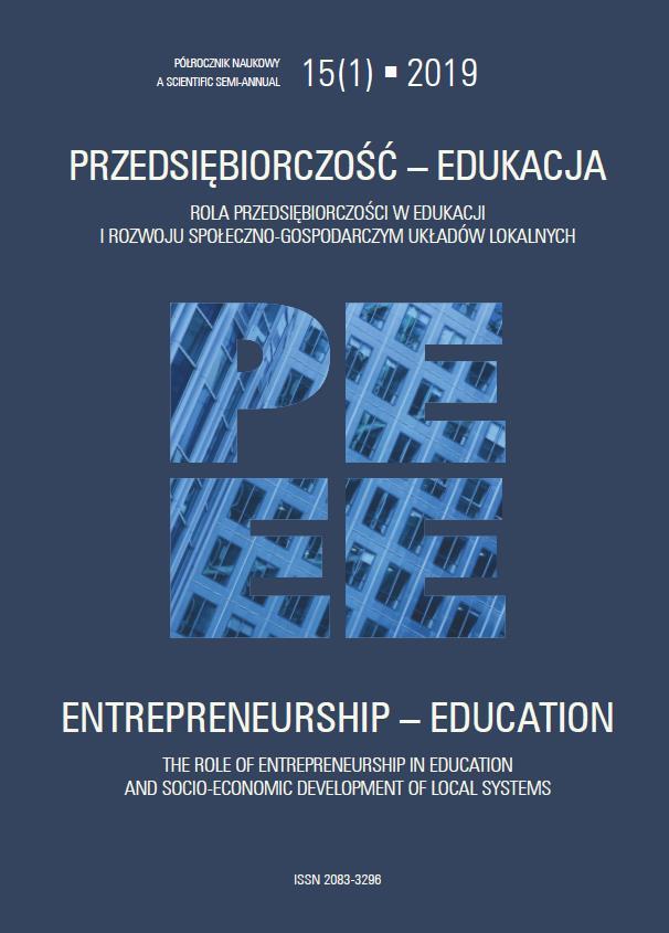 PRZEDSIĘBIORCZOŚĆ - EDUKACJA półrocznik naukowy ENTREPRENEURSHIP - EDUCATION a scientific semi-annual Indexed in The