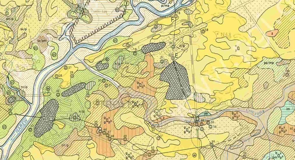 Rys. 4. Fragment szczegółowej mapy geologicznej, ark.