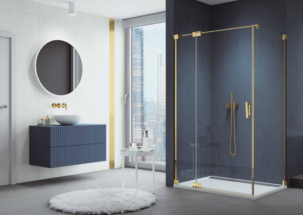 czasopis[mo] KABINY PRYSZNICOWE czasopis[mo] LUSTRA Złoto w łazience Praktyczna dekoracja od Kraft Mirrors Złoty kolor w łazience staje się coraz modniejszy. Jest jak wysmakowany detal.