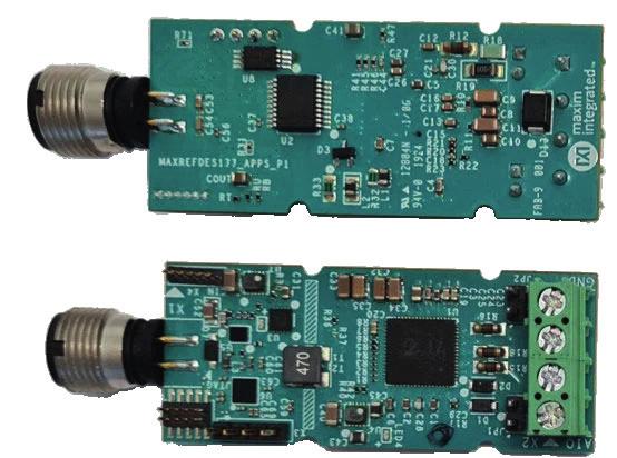 Komunikacja ze światem: MAX22000 MAX22000 jest konfigurowalnym analogowym układem scalonym wejścia/wyjścia, który można skonfigurować jako wejście lub wyjście napięciowe/prądowe podczas pracy.