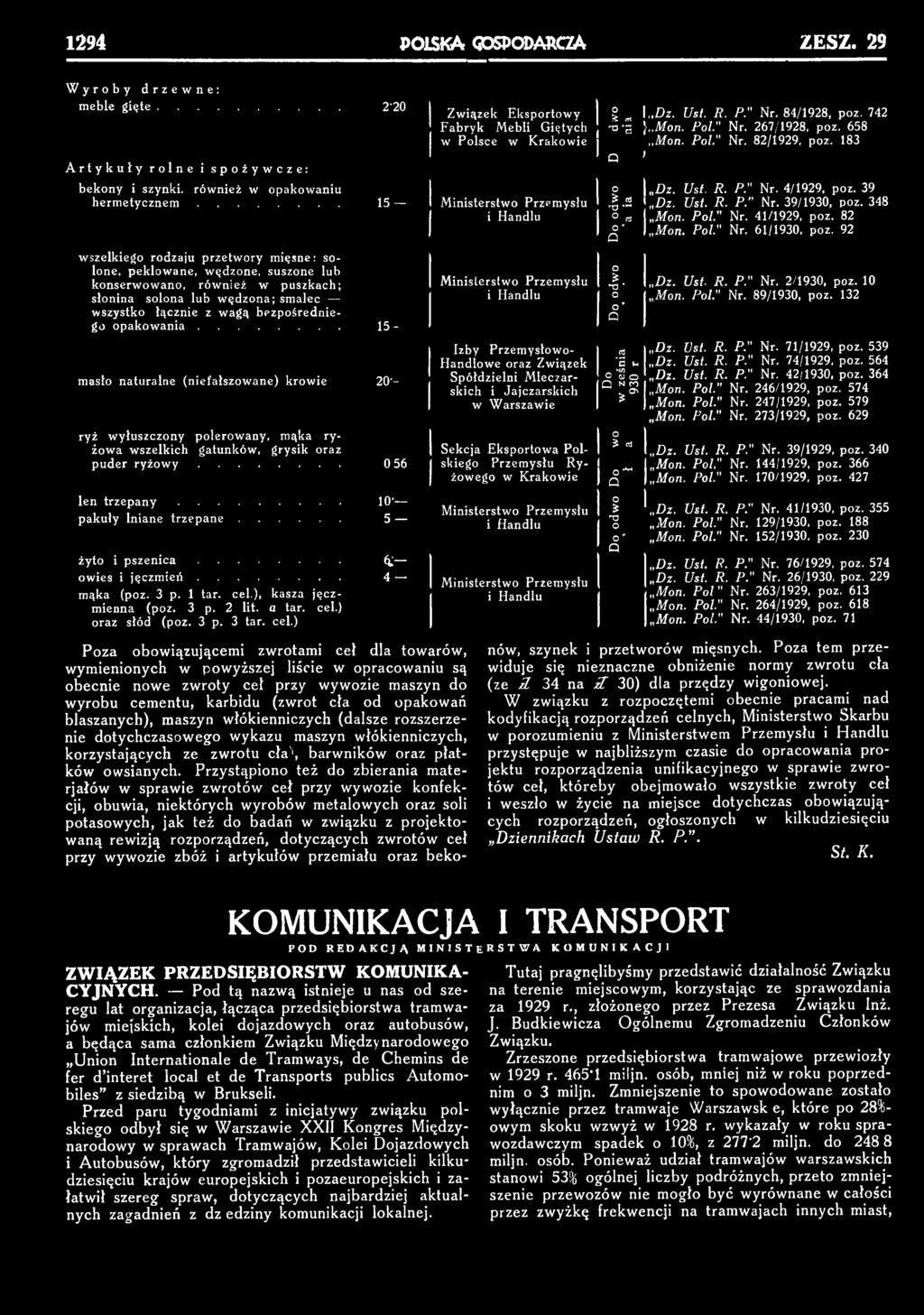 .. masło naturalne (niefałszowane) krowie ryż wyłuszczony polerowany, mąka ryżowa wszelkich gatunków, grysik oraz puder r y ż o w y... len t r z e p a n y... pakuły lniane tr z e p a n e.