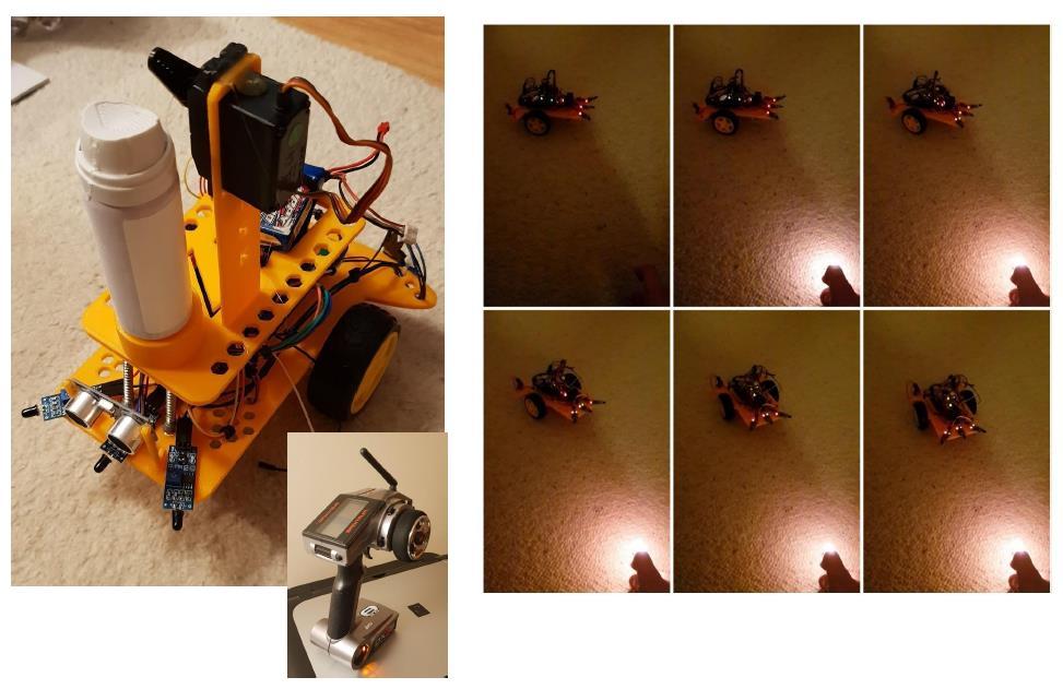 Półautonomiczny robot mobilny do gaszenia