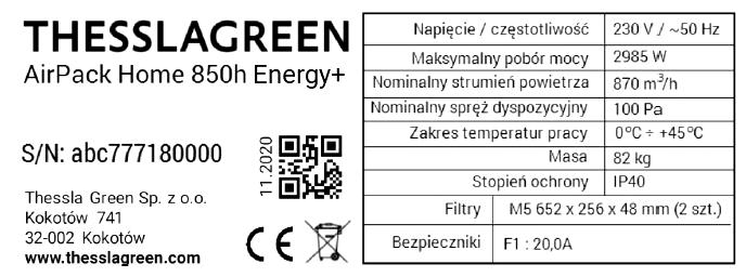 (wersja Energy+). 2.