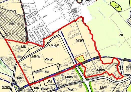 STUDIUM: jednostki urbanistyczne: nr 24 PRĄDNIK BIAŁY, nr 43 TONIE, nr 44 GÓRKA NARODOWA PLANSZA K1 STRUKTURA PRZESTRZENNA, KIERUNKI I ZASADY ROZWOJU UM Tereny zabudowy usługowej oraz zabudowy