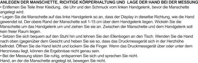 Handgelenk entfernt.