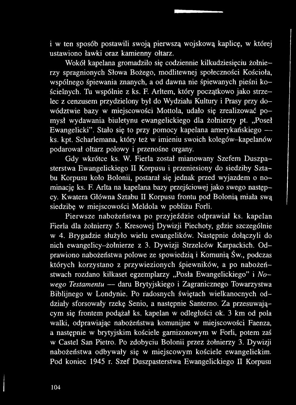 kościelnych. Tu wspólnie z ks. F.