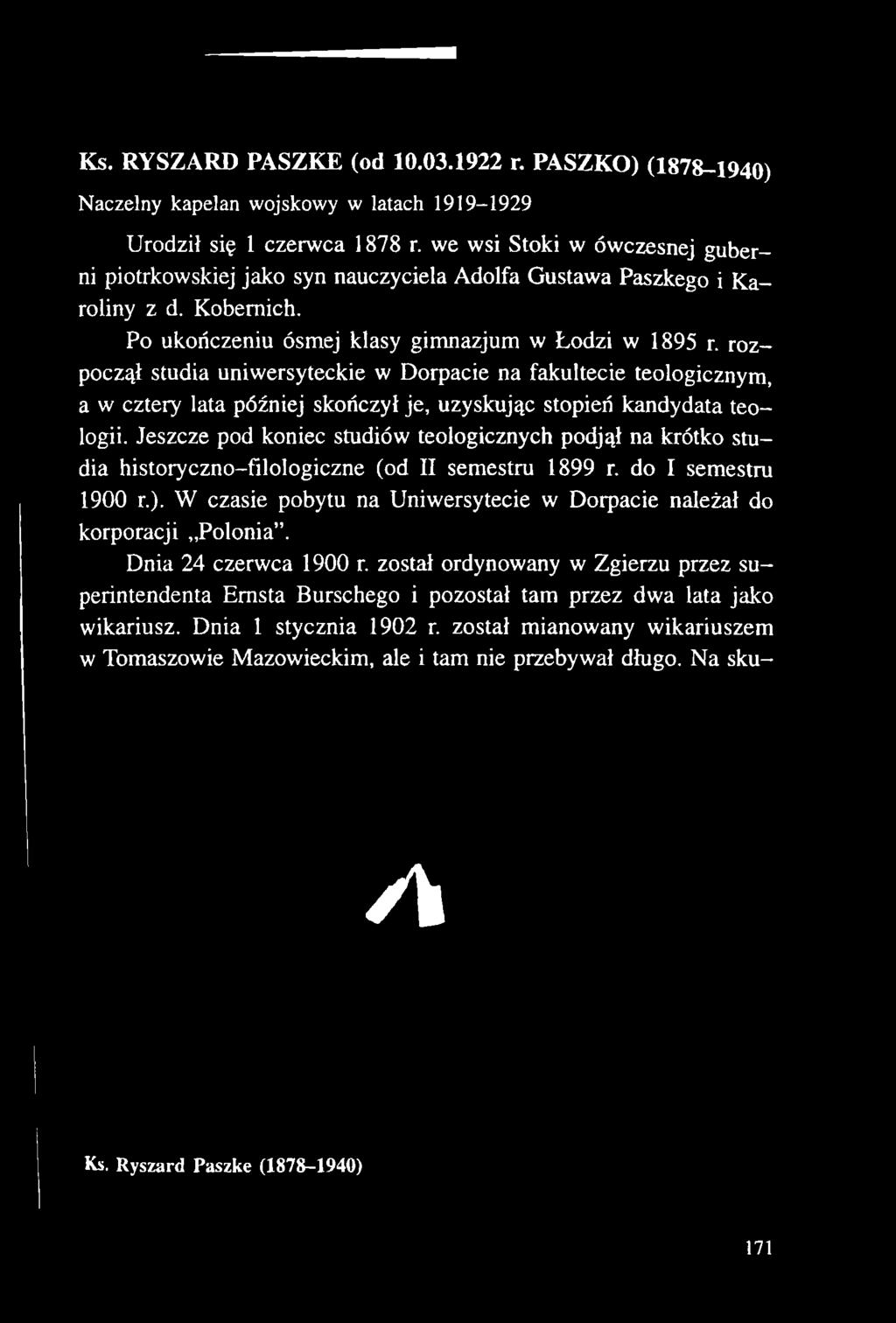 rozpoczął studia uniwersyteckie w Dorpacie na fakultecie teologicznym, a w cztery lata później skończył je, uzyskując