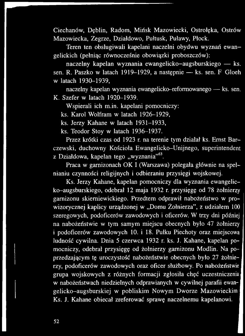 Ernst Barczewski, duchowny Kościoła Ewangelicko-Unijnego, superintendent z Działdowa, kapelan tego wyznania 63.