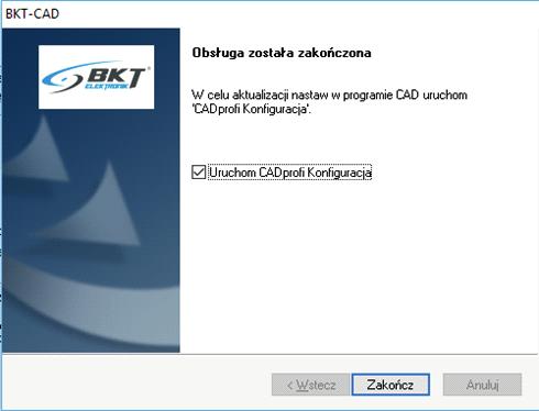 Po instalacji pojawia się w programie CAD nowy pasek menu z BKT CAD.