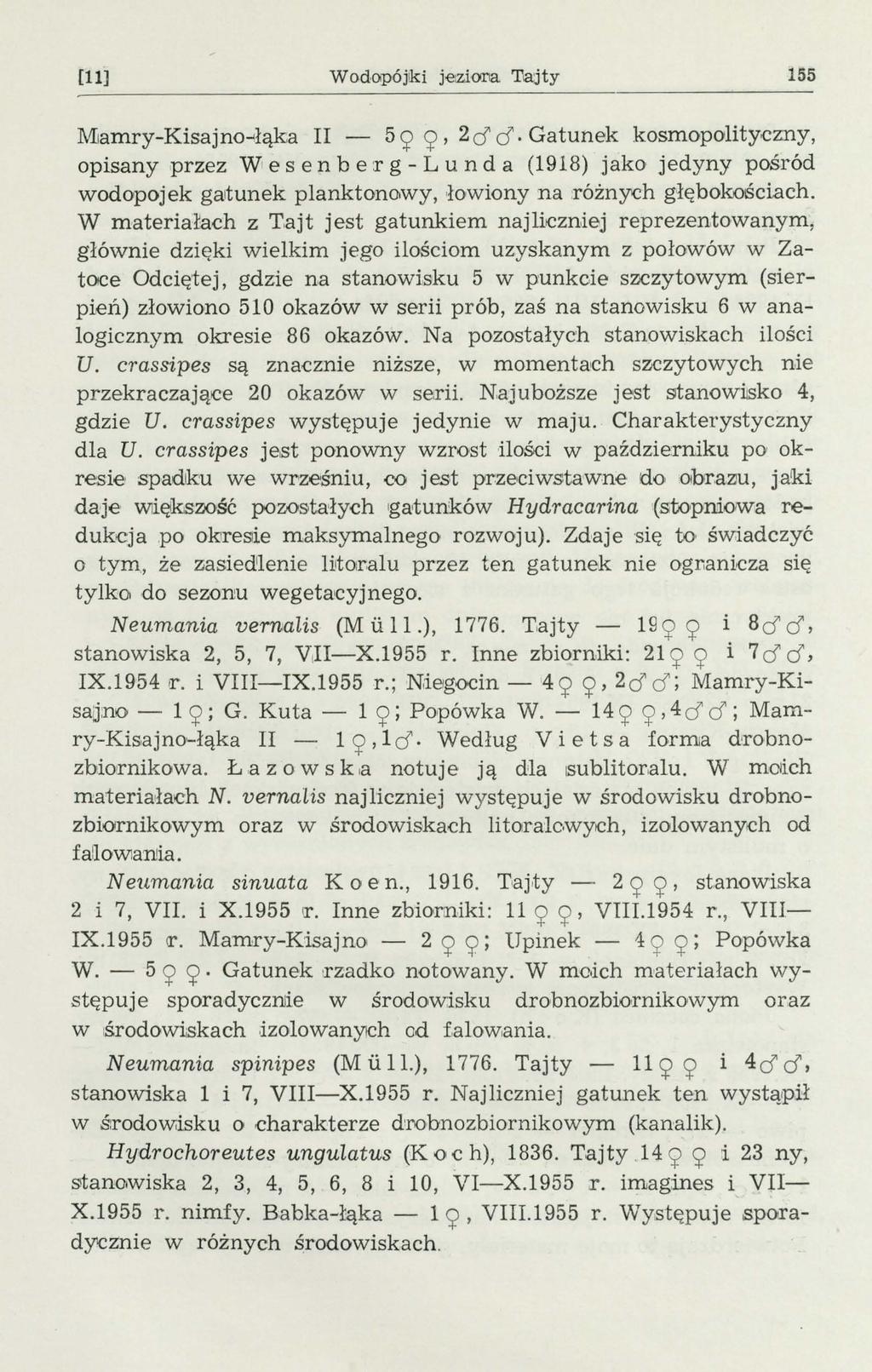 [11] Wodopój!ki jeziora Th:jty 155 Mamry-Kisajno... łąka II - 5 9 9, 2d' d'.