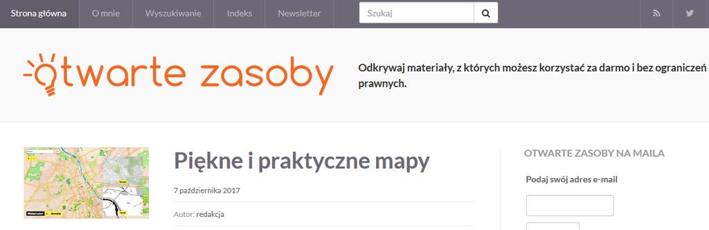 SERWIS OTWARTE ZASOBY zawiera otwarte zasoby edukacyjne, przygotowane z myślą o szkole z szerokimi prawami