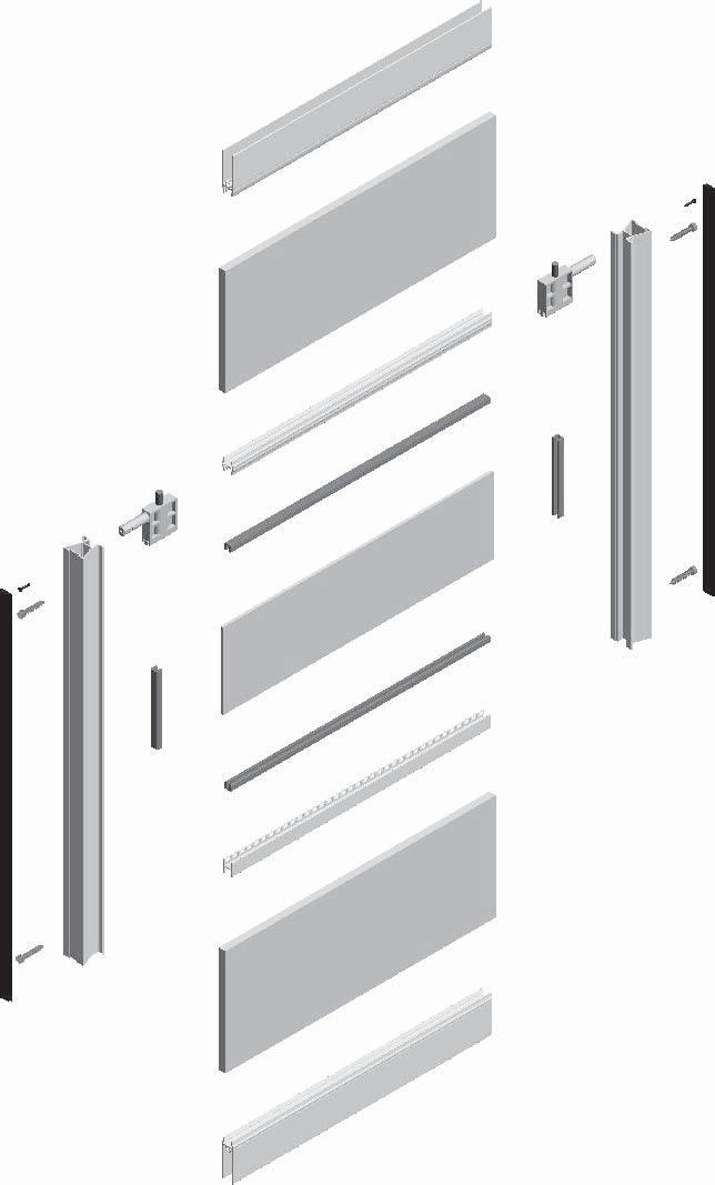 Instalacja uchwytu w profilu poziomym przed instalacją wstaw śrubę w otwór w kostce i nakręć nakrętkę, aby zapobiec Installation of holder in the horizontal profile
