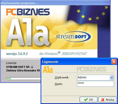 Streamsoft Podczas logowania, program sprawdza czy dostępna jest nowa wersja programu (pod warunkiem, że opcja zapytania została włączona w Ustawieniach, w zakładce Ogólne).