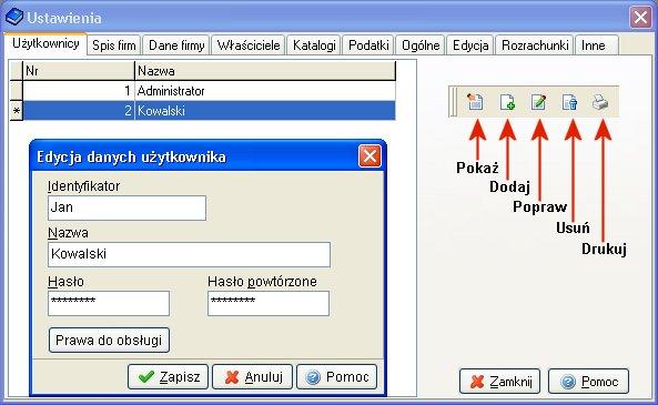 Streamsoft 24 Program, po zainstalowaniu, zakłada jednego użytkownika o nazwie Admin z hasłem admin. Aby osoby niepowołane nie miały dostępu do danych zawartych w programie, należy zmienić to hasło.