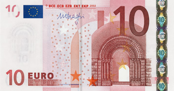 strona przednia Pierwsza seria, euro, strona odwrotna 1 3 2 2 2 2 3 Dla osób zainteresowanych reprodukcją banknotów euro do legalnych celów