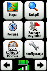 Nawigacja podstawowa Nawigacja podstawowa Dostęp do aplikacji z menu głównego Dostęp do wszystkich aplikacji jest możliwy z menu głównego. Main menu Dotknij lub by dostać się do innych aplikacji.