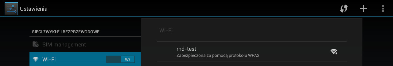 Zapisz. Zaznacz, aby wyświetlić opcje zaawansowane Ustawienia domyślne 2. Dotknij i przytrzymaj sieć na liście dodanych przez siebie sieci Wi-Fi.