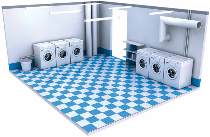 POMIESZCZENIA DODATKOWE Małe pomieszczenia mogą być źródłem ogromnych strat energii Przypadek 4 Oświetlenie z wyłącznikiem czasowym zainstalowane w pralni budynku zostało zastąpione przez system z