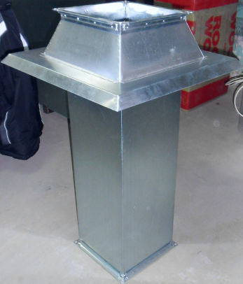 Prostokątna z kanałem L= 1000mm axb 250 315 400 500 630 800 1000 250 133,5 149,92 175,26 198,9 234,68 275,58 326,7 315 151,6 168,75 189,08