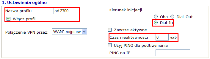 Domyślnie włączona jest obsługa protokołów PPTP, IPSec i L2TP. Przejdź do zakładki VPN i Dostęp Zdalny>>Połączenia LAN-LAN.