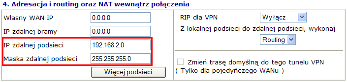 W przykładzie użyto klucza test w polu Poziom zabezpieczeń IPSec wybierz AES.